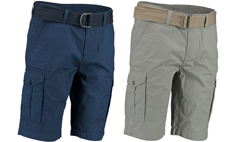 Men's,Bermudas,Khaki,And,Blue.,Isolated,Image,On,White,Background.